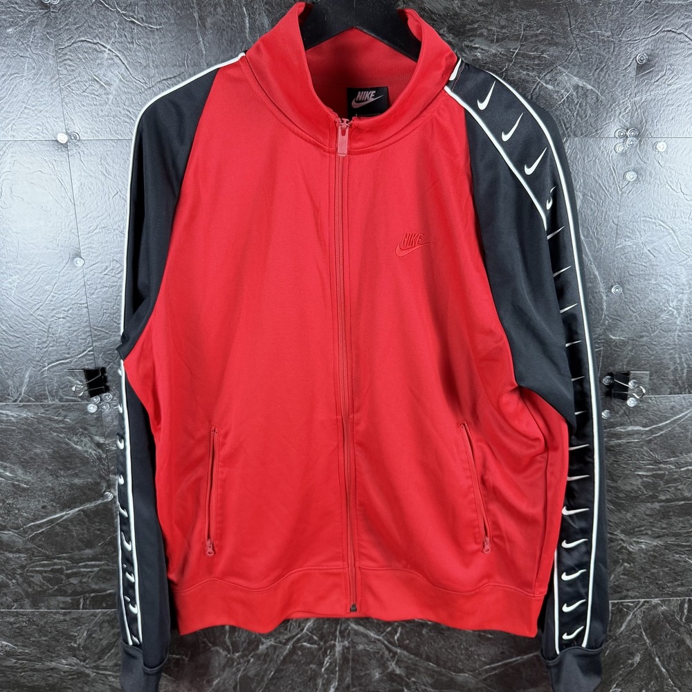 Nike Men's Black Retro Graphic Track Jacket Large